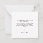 ADELLA Modern Share the Liebe QR Code Table Cards Mitteilungskarte (Rückseite)