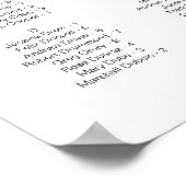 ADELLA Moderne Alphabetische Hochzeitssattelkarte Poster (Ecke)