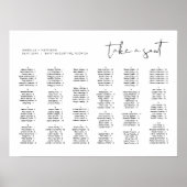 ADELLA Moderne Alphabetische Hochzeitssattelkarte Poster (Vorne)