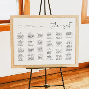 ADELLA Moderne Alphabetische Hochzeitssattelkarte Poster