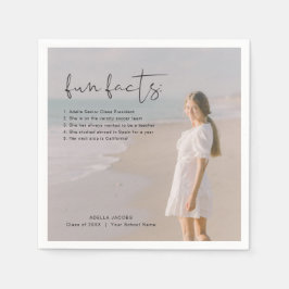 ADELLA Moderne Minimal Fun Fakten Graduierungspart Serviette