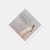 ADELLA Moderne Minimal Fun Fakten Graduierungspart Serviette (Ecke)