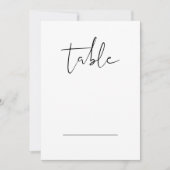 ADELLA Moderne minimale Hochzeitstorte-Tischnummer Einladung (Vorderseite)