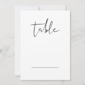 ADELLA Moderne minimale Hochzeitstorte-Tischnummer Einladung (Rückseite)