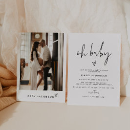 ADELLA Moderne Minimalistisch Oh Baby Dusche Einla Einladung