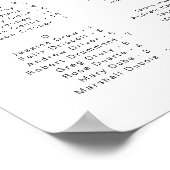 ADELLA Moderne, Minimalistische Alphabetische Sitz Poster (Ecke)