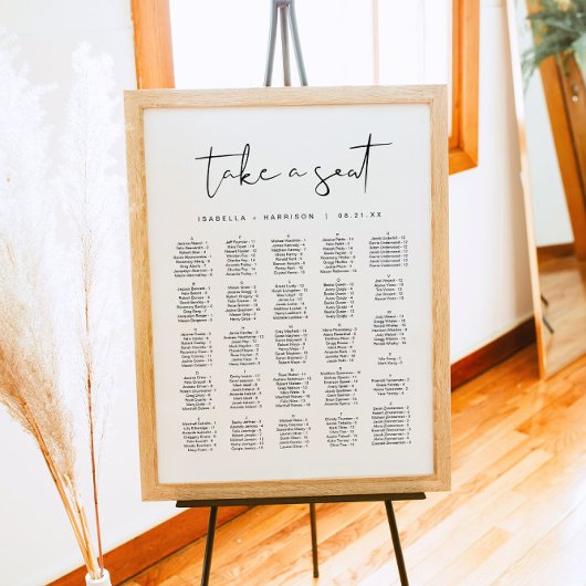 ADELLA Moderne, Minimalistische Alphabetische Sitz Poster