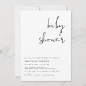 ADELLA Moderne Minimalistische Babydusche Einladun Einladung (Vorderseite)