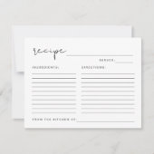 ADELLA Moderne Minimalistische Brautparty Rezept K Einladung (Vorderseite)