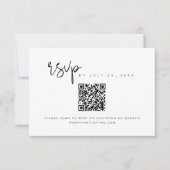 ADELLA Moderne Minimalistische QR Code Wedding RSV Einladung (Vorderseite)