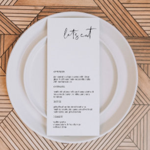 ADELLA - Moderne Minimalistische Speisekarte mit E Menükarte