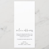 ADELLA - Moderne Minimalistische Speisekarte mit E Menükarte (Rückseite)