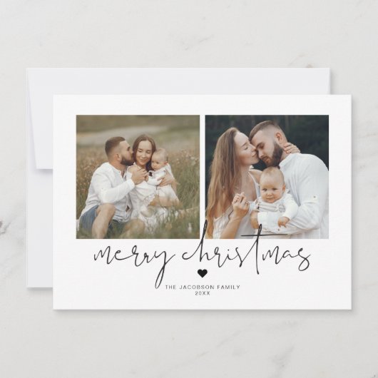 ADELLA Moderne Minimalistische Weihnachtskarte 2 F Einladung (Vorderseite)