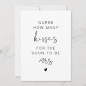 ADELLA Moderne Schätzung wie viele Kisses Bridal S Einladung (Vorderseite)