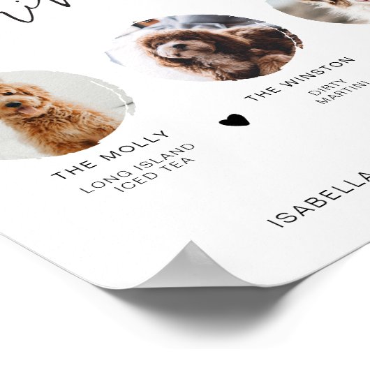 ADELLA Moderner Minimal 3 Foto Haustier Signature Poster (Ecke)