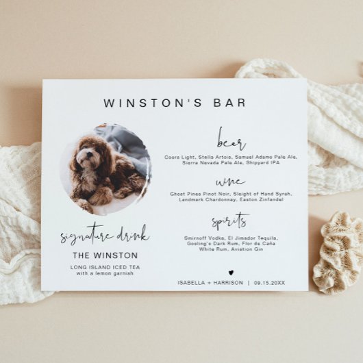 ADELLA Modernes 1 Foto Haustier Unterschrift Drink Poster