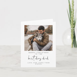 ADELLA Modernes Foto Best Dog Vater Weihnachtsfeie Feiertagskarte