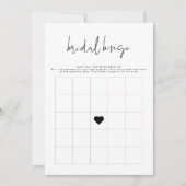 ADELLA Modernes Minimalistisches Brautparty Bingo Einladung (Vorderseite)