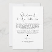 ADELLA Modernes Minimalistisches Foto Hochzeit Vie Einladung (Rückseite)