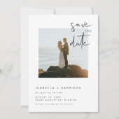 ADELLA - Modernes Minimalistisches Foto Save the D Einladung (Vorderseite)