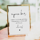 ADELLA Modernes Minimalistisches Funny Open Bar Si Einladung