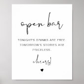 ADELLA Modernes Minimalistisches Funny Open Bar Si Poster (Vorne)