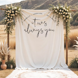 ADELLA Modernes Minimalistisches Hochzeitsszenario Wandteppich
