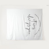 ADELLA Modernes Minimalistisches Hochzeitsszenario Wandteppich (Vorderseite (Horizontal))