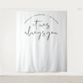 ADELLA Modernes Minimalistisches Hochzeitsszenario Wandteppich (Vorderseite)