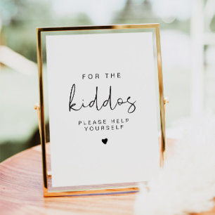 ADELLA Modernes Minimalistisches Kiddos Tafelzeich Einladung