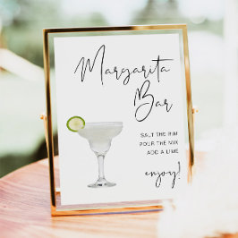 ADELLA Modernes Minimalistisches Margarita Bar Sig Poster