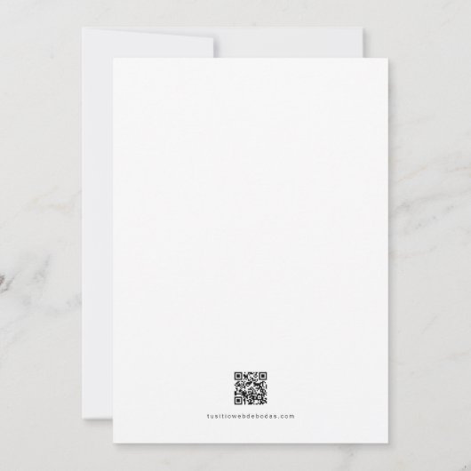 ADELLA Modernes Minimalistisches Spanisch Save the Einladung (Rückseite)