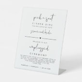 ADELLA Modernes Minimalistisches Wählen eines Sitz Sockelschild (Vorderseite)