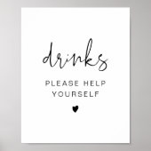 ADELLA Simple Modern Minimalistisch Drinks Bar Poster (Vorne)