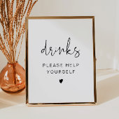 ADELLA Simple Modern Minimalistisch Drinks Bar Poster