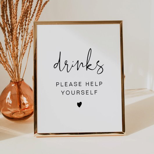 ADELLA Simple Modern Minimalistisch Drinks Bar Poster