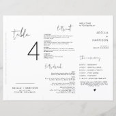 ADELLA Trifold Tischnummer Menu Programmkarte (Vorderseite)