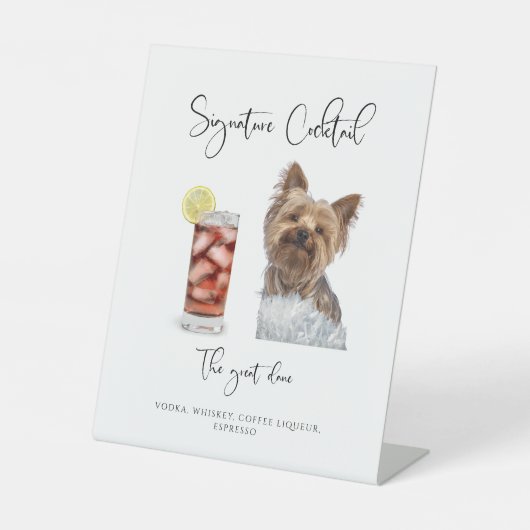 ADELLA Wedding Signature Dog Bar Menu Sockelschild (Vorderseite)