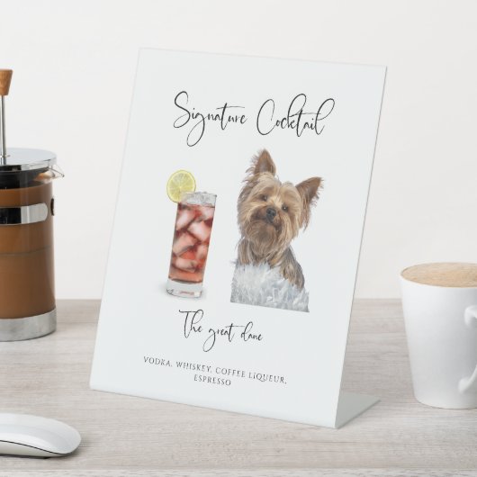 ADELLA Wedding Signature Dog Bar Menu Sockelschild (In SItu)