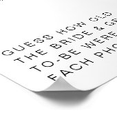 ADELLA Wie alt waren sie Brautparty-Spielzeichen Poster (Ecke)