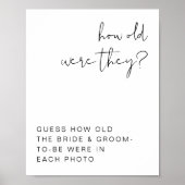 ADELLA Wie alt waren sie Brautparty-Spielzeichen Poster (Vorne)