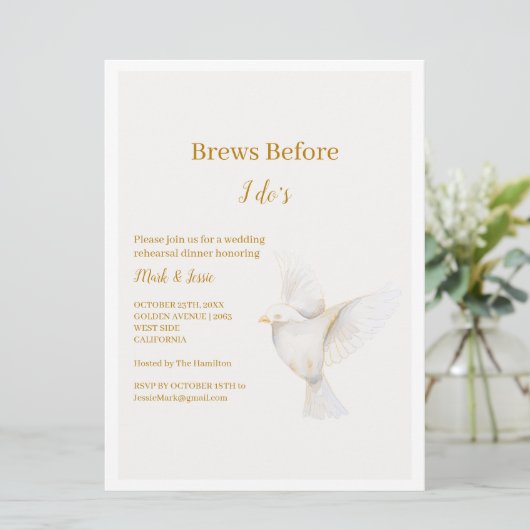 ADELLE Simple Dusk Blue Couple Wedding Einladung (Stehend Vorderseite)