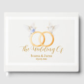 ADELLE Simple Dusk Blue Couple Wedding Gästebuch (Vorderseite)