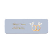 ADELLE Simple Dusk Blue Couple Wedding Label (Vorne)