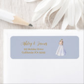 ADELLE Simple Dusk Blue Couple Wedding Label (Insitu)