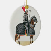 Adeln Sie in der Rüstung auf seinem Pferd, Platte Keramikornament (Rechts)