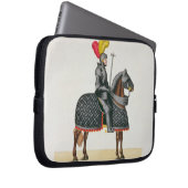 Adeln Sie in der Rüstung auf seinem Pferd, Platte Laptopschutzhülle (Vorne Rechts)