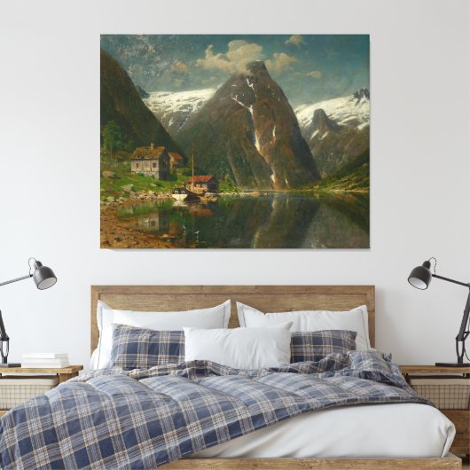 Adelsteen Normann Munken Gard i Esefjorden Leinwanddruck (Insitu (Schlafzimmer))