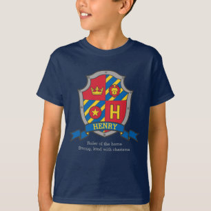 Adelt Namensbedeutungs-Wappen Henrys H Schild T-Shirt