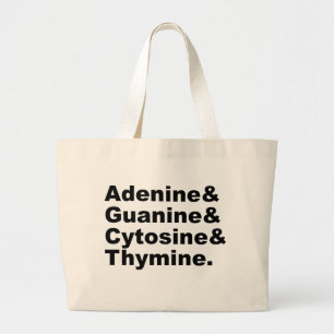 Adenine Guanine Cytosin Thymin DNA Nukleotide Jumbo Stoffbeutel